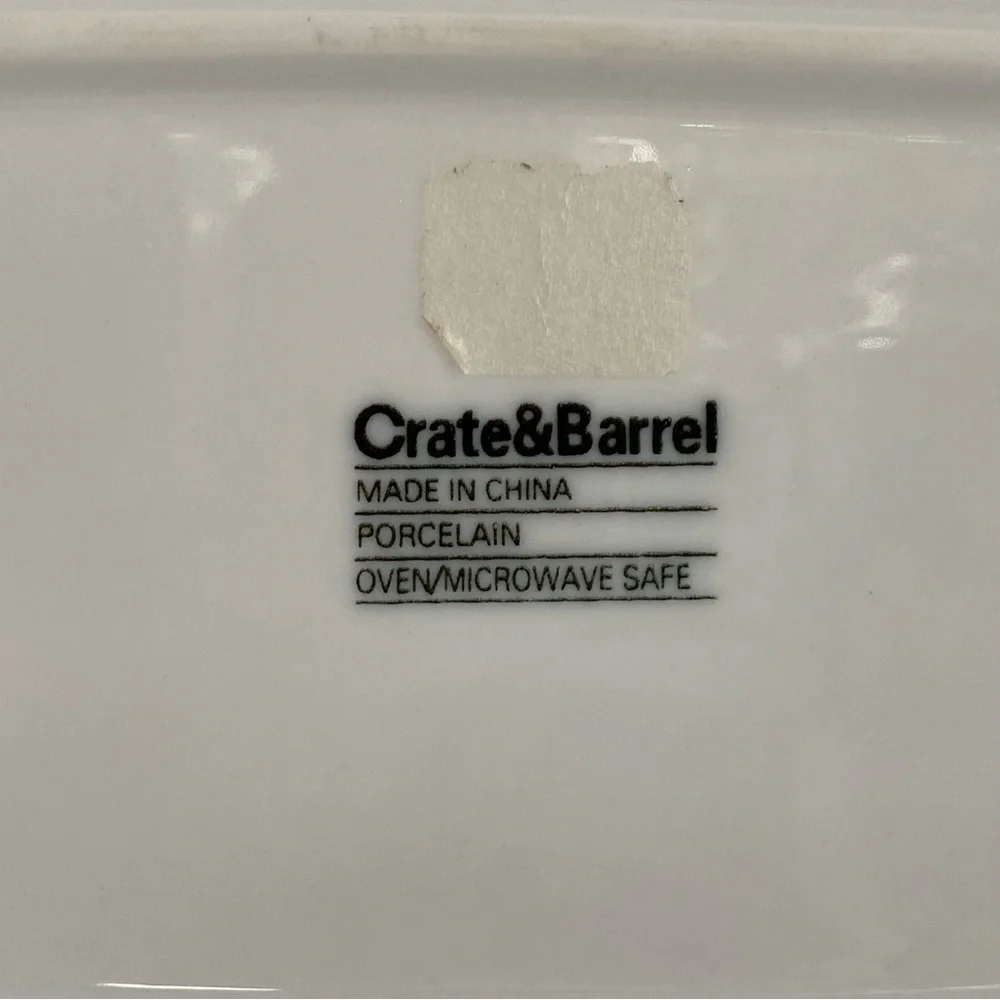Crate & Barrel Plate Porcelain with Raised Olive Design For Cheese Snacks mint!